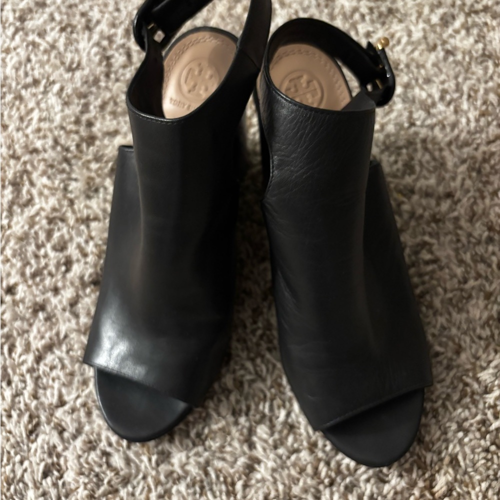 Tory Burch Groove Bootie Sandals Sling Backs 9.5 View 2